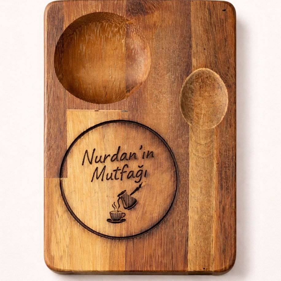 Logo İşlemeli İroko Sunum Tahtası